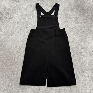 Six Crisp Days Overalls Pinafore Dress Womens S Black Stretch Grommet Straps